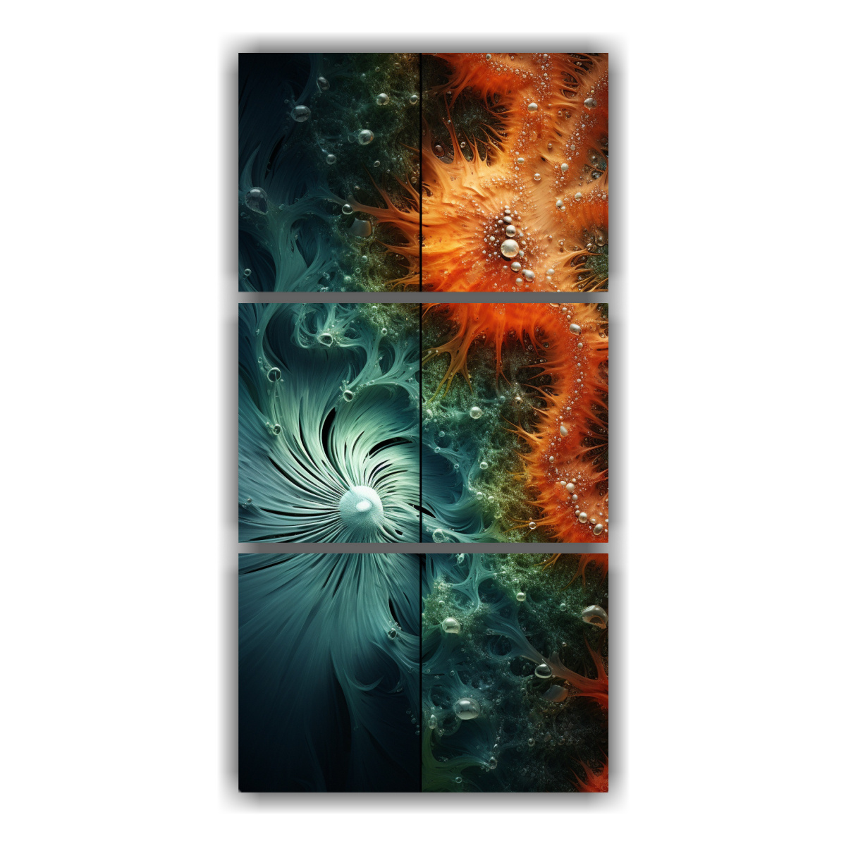 tres-cuadros-acuarela-fractales-enigm-ticos-de-la-naturaleza-en-interpretaciones-abstractas