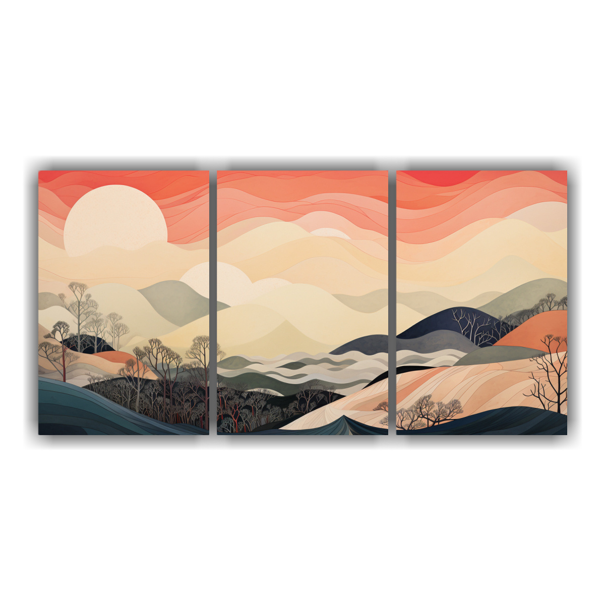 tres-lienzos-de-tela-expresion-artesanal-reinterpretaci-n-abstracta-de-grabados-en-madera-japoneses