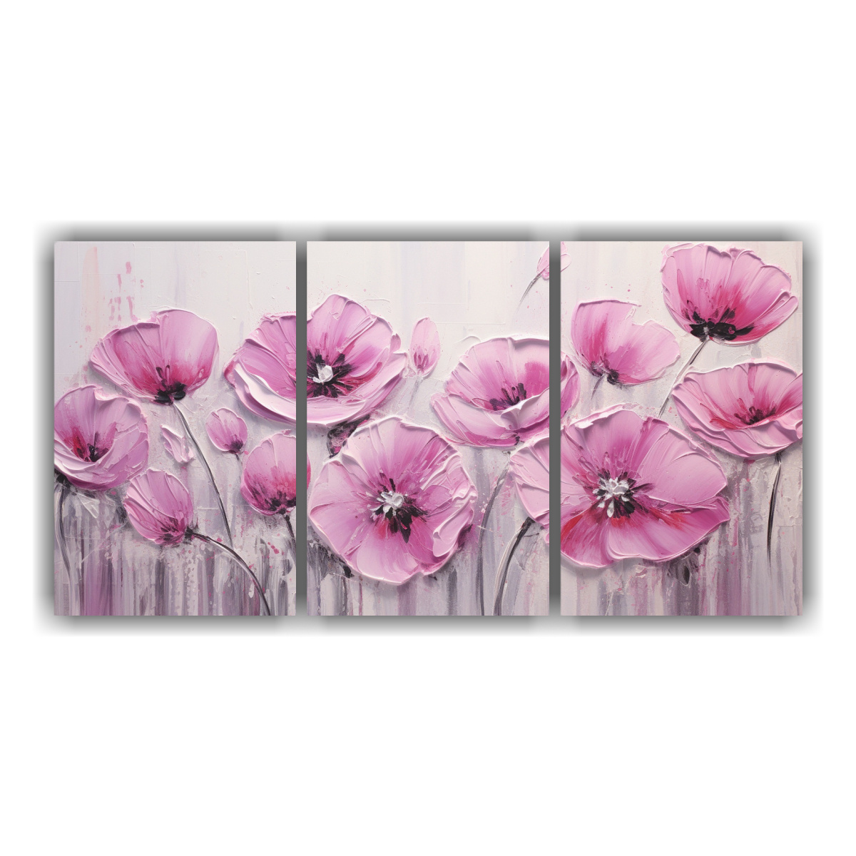 tres-lienzos-de-tela-hermoso-clasico-con-amapolas-rosas-en-estilo-de-pintura-sobre-lienzo