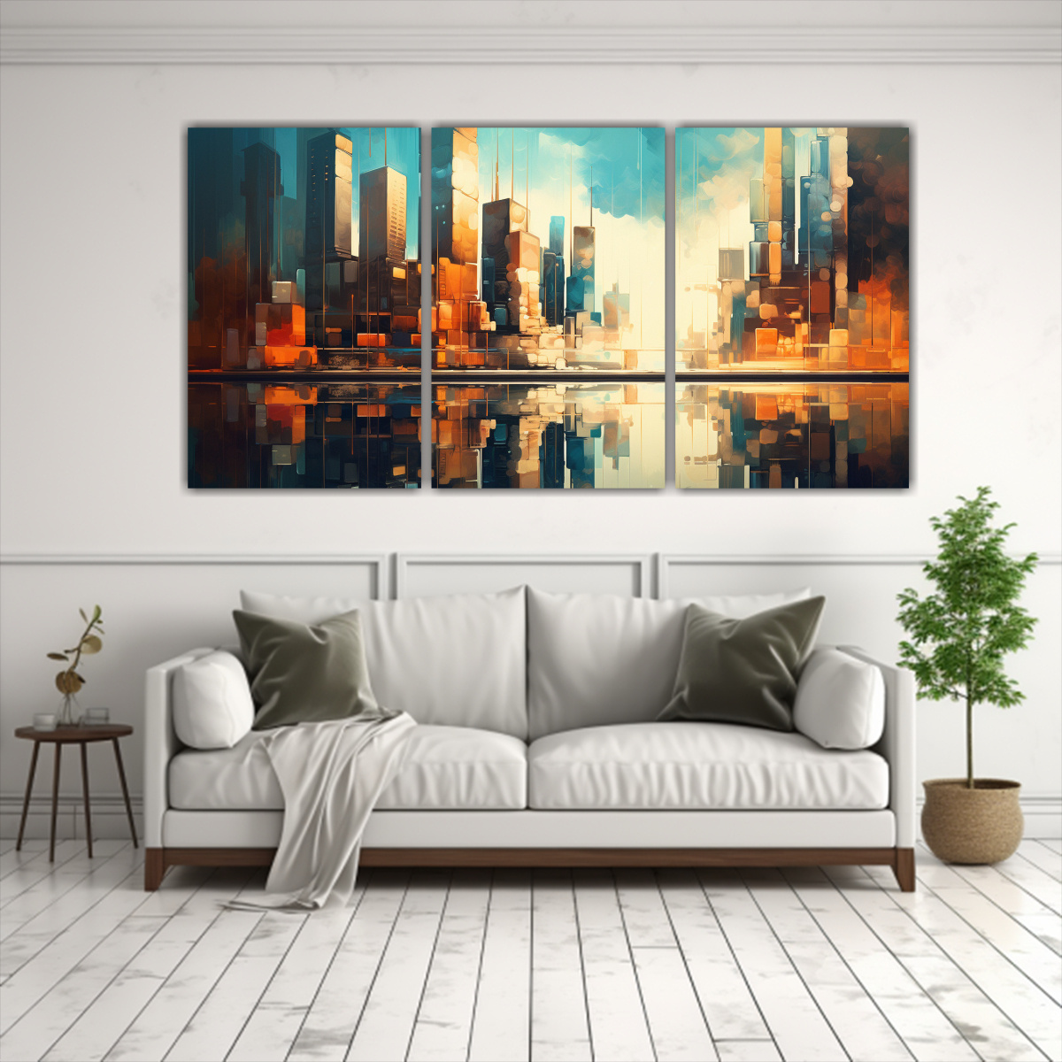 tres-telas-de-bastidor-moderno-de-una-pintura-abstracta-de-edificios-junto-al-agua-para-decorar-la-sala-1