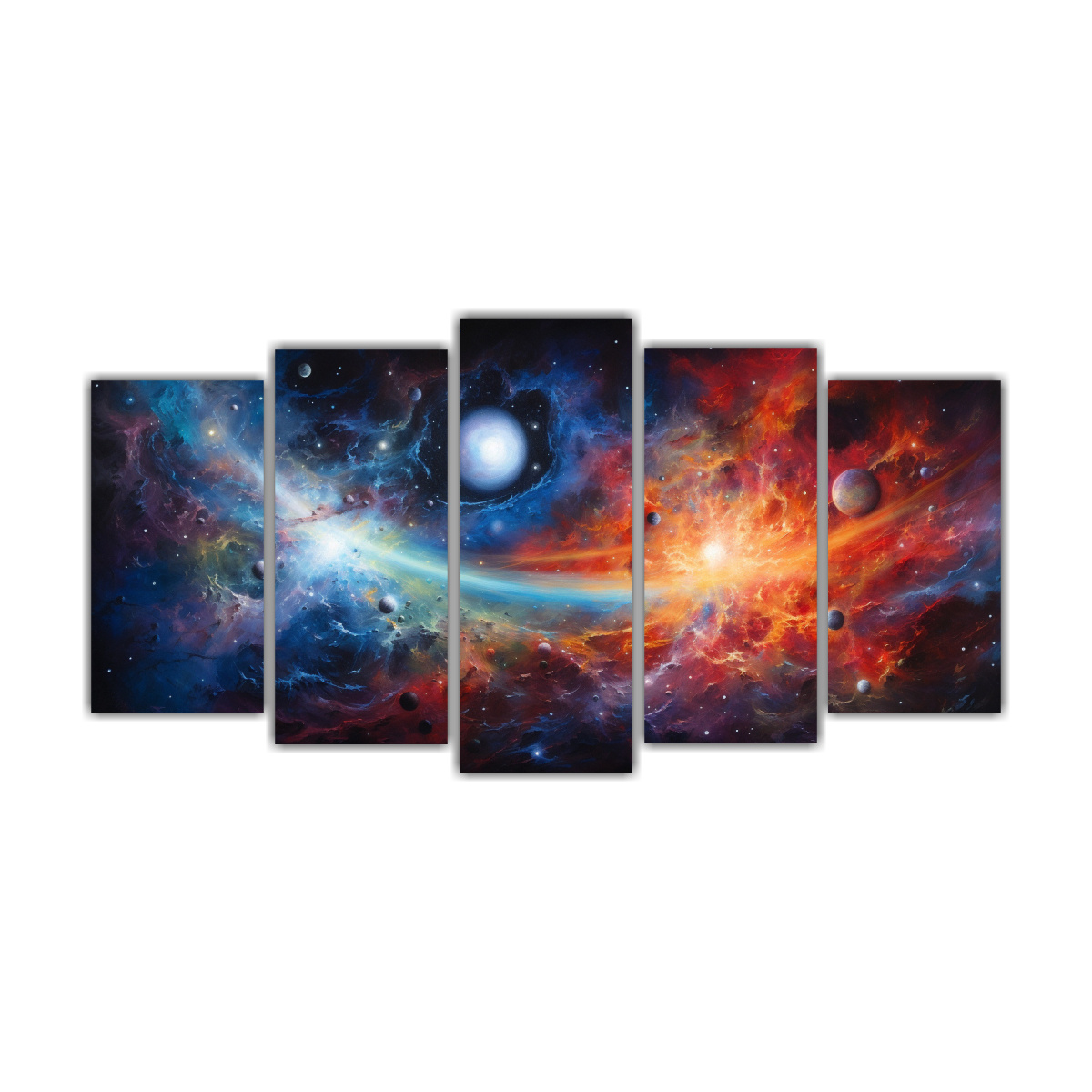 viaje-c-smico-abstracto-en-cinco-telas-en-bastidor