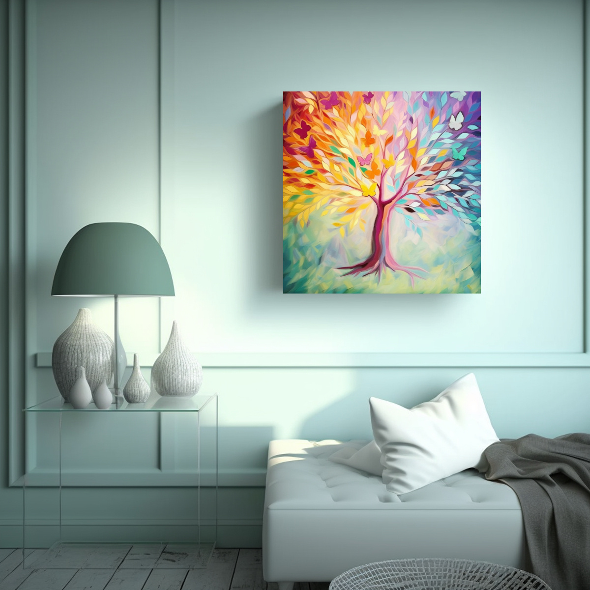 1-cuadro-cuadrado-colores-vibrantes-con-mariposas-y-hojas-1