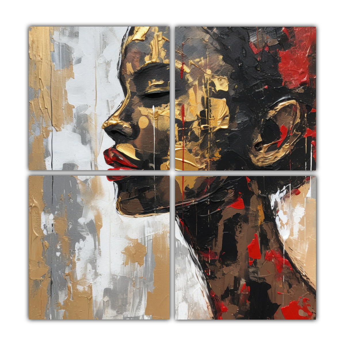 4-lienzos-est-tica-creativa-arte-moderno-mujer-afroamericana-abstracta