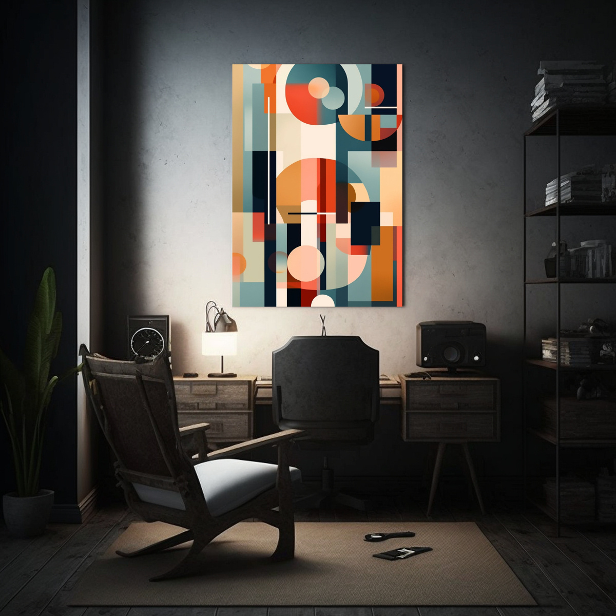 arte-abstracto-de-lienzo-con-imagen-arm-nica-y-paleta-de-colores-tr-ada-usando-geometr-a-compleja-1