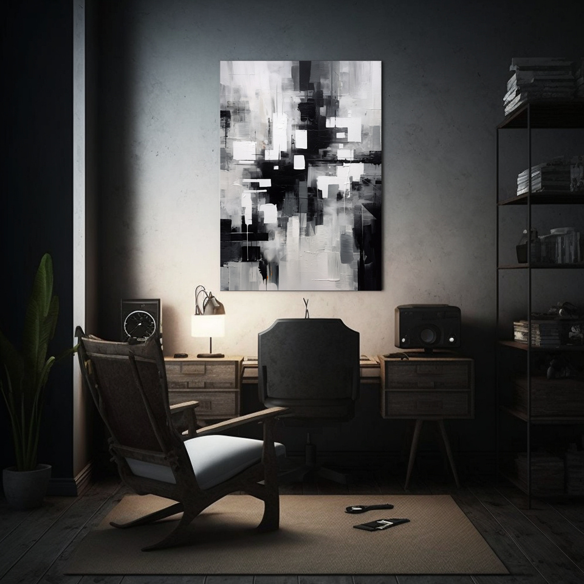 arte-de-pared-abstracto-en-blanco-y-negro-para-ba-o-1