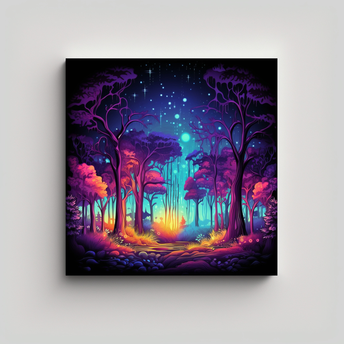 arte-de-pared-expresi-n-m-gica-en-bosque-luminoso