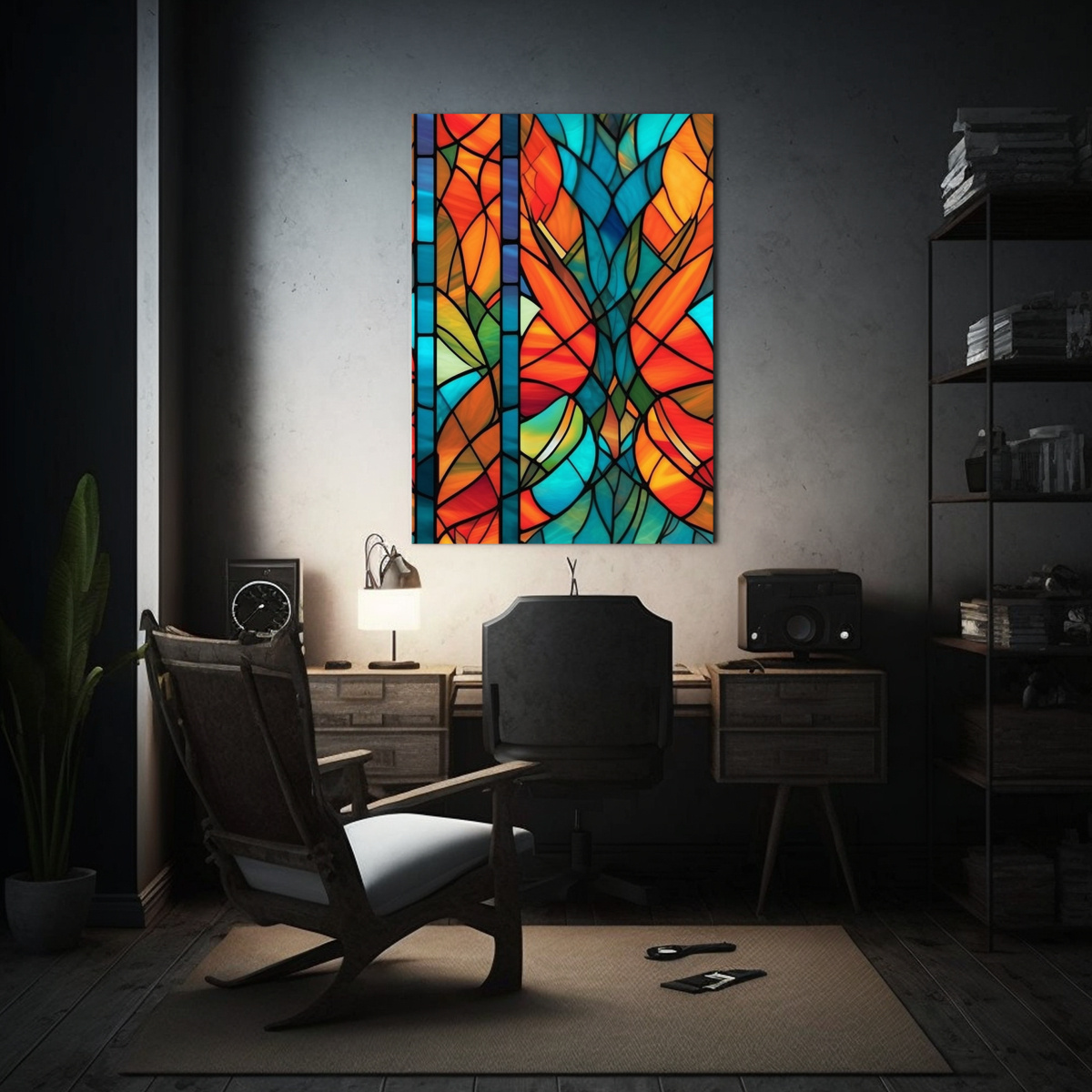 arte-de-pared-imagen-nico-estilo-vidriera-millar-1