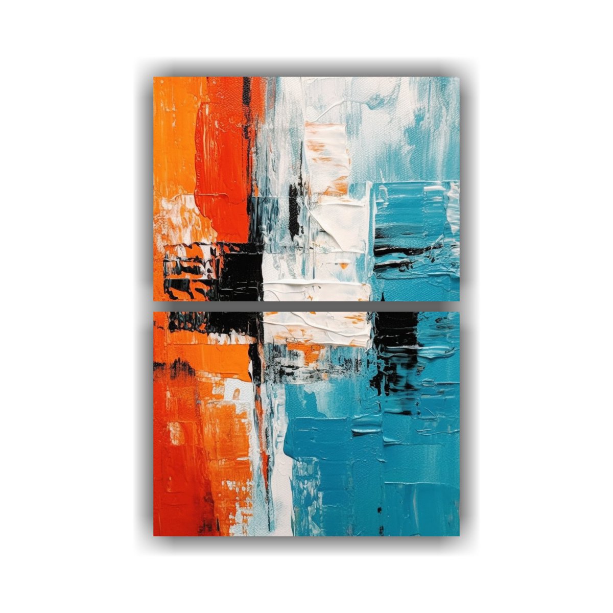 arte-de-pared-m-gico-azul-naranja-blanco-set-2