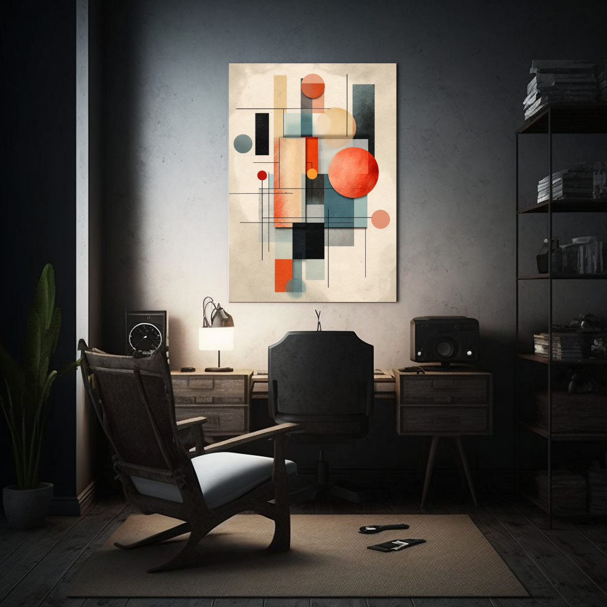 arte-de-pared-modernos-en-cuadro-con-estilos-mixtos-de-pinturas-decorativas-en-colores-vivos-1