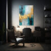arte-de-pared-modernos-pinturas-abstractas-con-perspectiva-y-l-mina-dorada-1