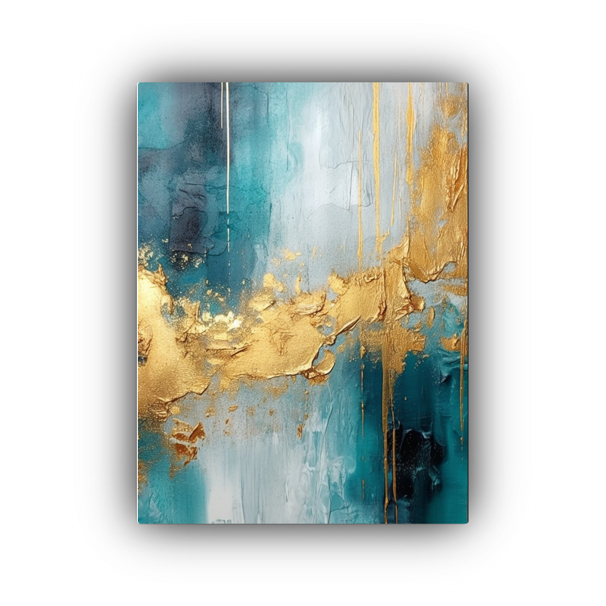 arte-de-pared-modernos-pinturas-abstractas-con-perspectiva-y-l-mina-dorada