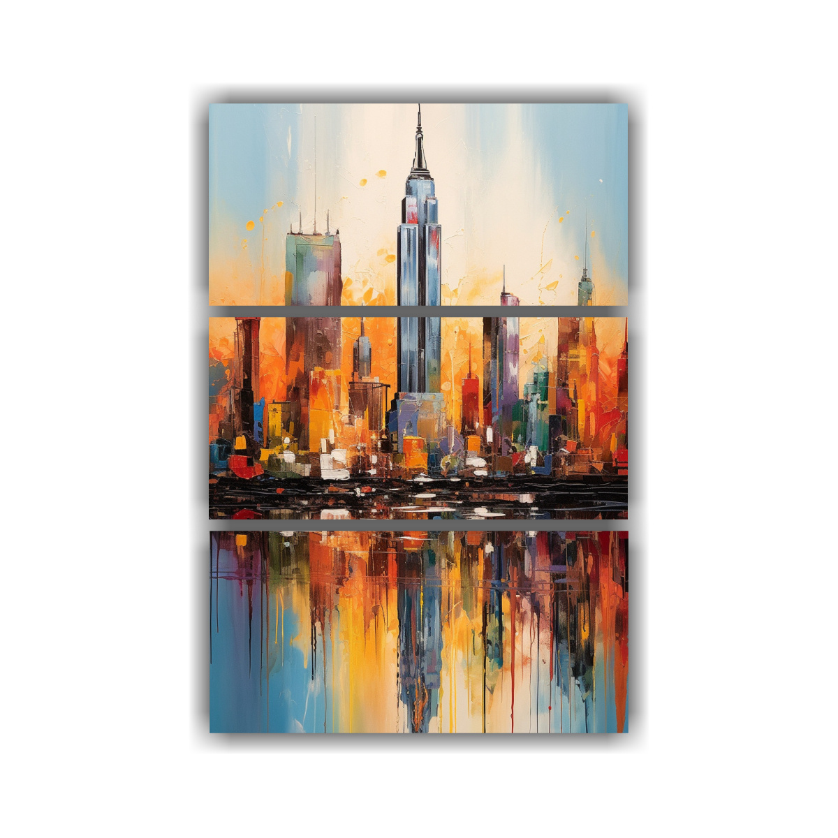 arte-de-pared-nyc-skyline-fusionando-con-pintura-dise-o-protagonismo