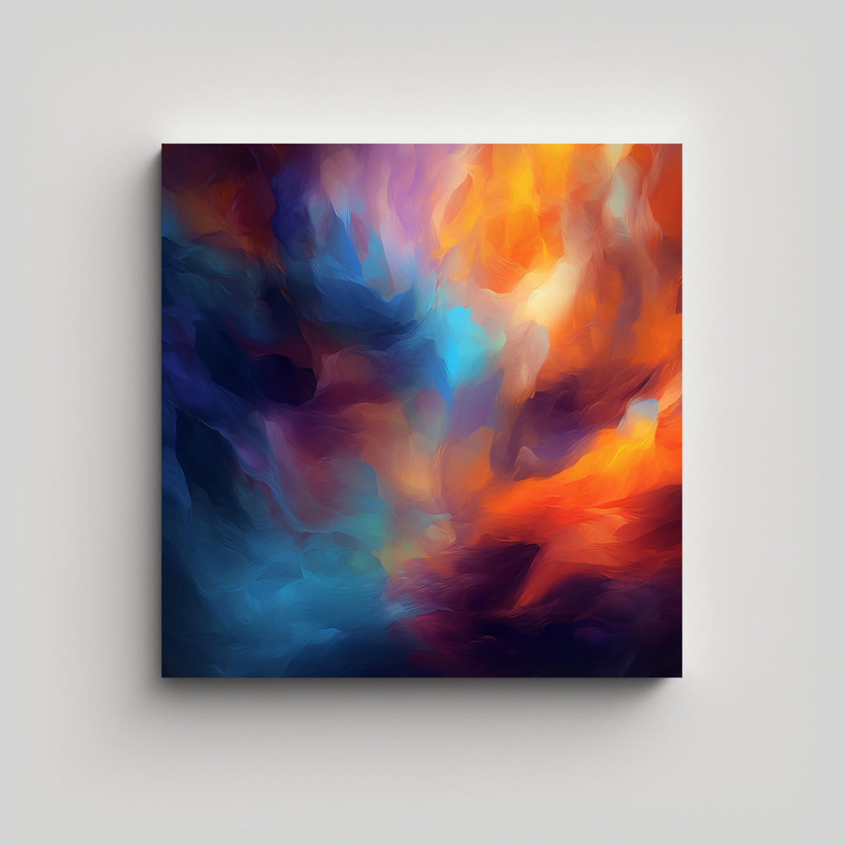 arte-decorativo-de-perspectiva-en-bastidor-con-tonos-azules-naranjas-y-morados-desenfocados