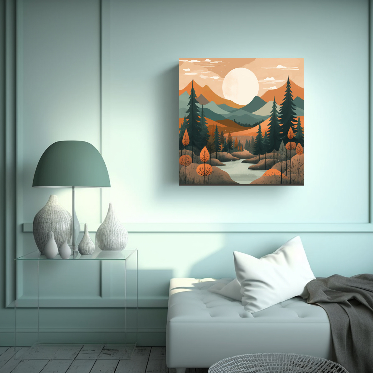 arte-en-lienzo-del-bosque-de-monta-a-minimalista-en-bastidor-de-alta-calidad-1