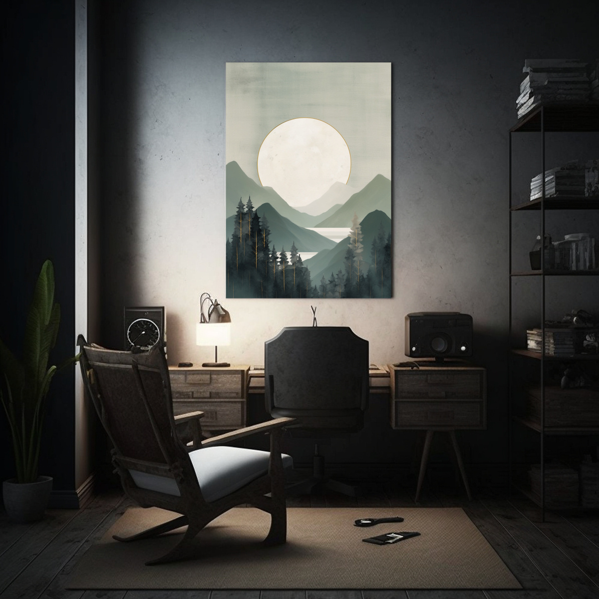 arte-impreso-tem-tica-a-paisaje-gris-minimalista-con-rboles-y-monta-as-1