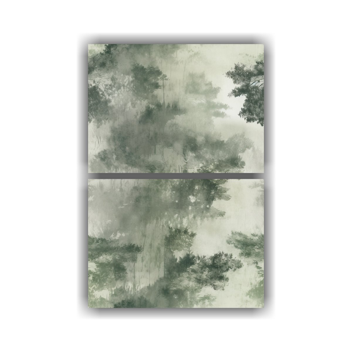 artes-de-pared-exquisitas-de-rboles-en-niebla-set-2