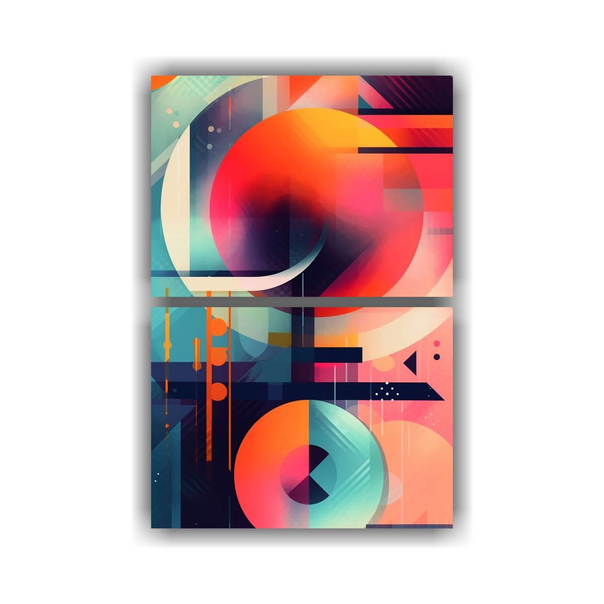 artes-de-pared-vanguardia-colorido-abstracto-con-paleta-de-colores-tri-dicos-y-geometr-a-compleja