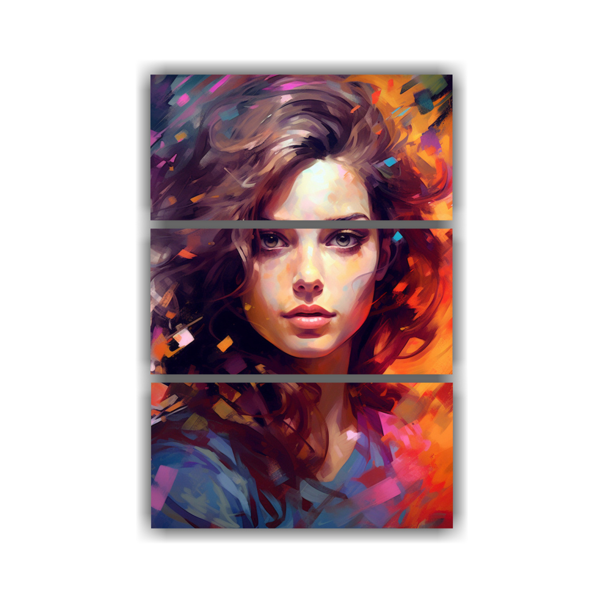 artes-pared-infantis-mujer-30-a-os-pelo-casta-o-estilo-tinta