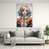 conjunto-2-arte-pared-tela-sublimada-falsa-dama-anime-con-ropa-1970-estilo-1