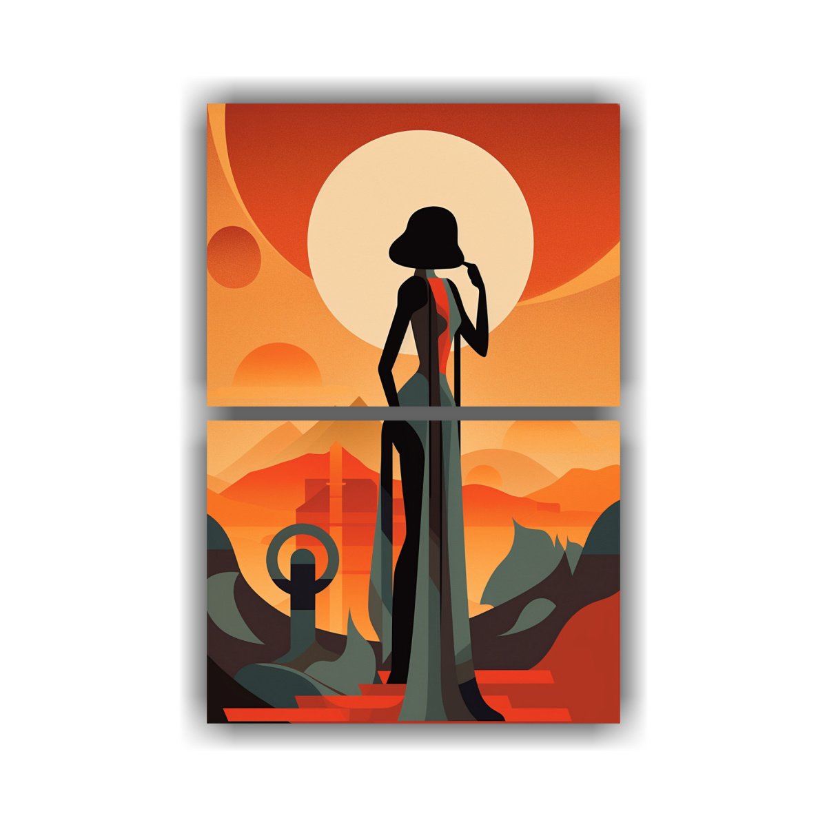 conjunto-2-artes-alta-calidad-espacio-moderno-midcentury-vibe-desierto-bohemio-art-d-co