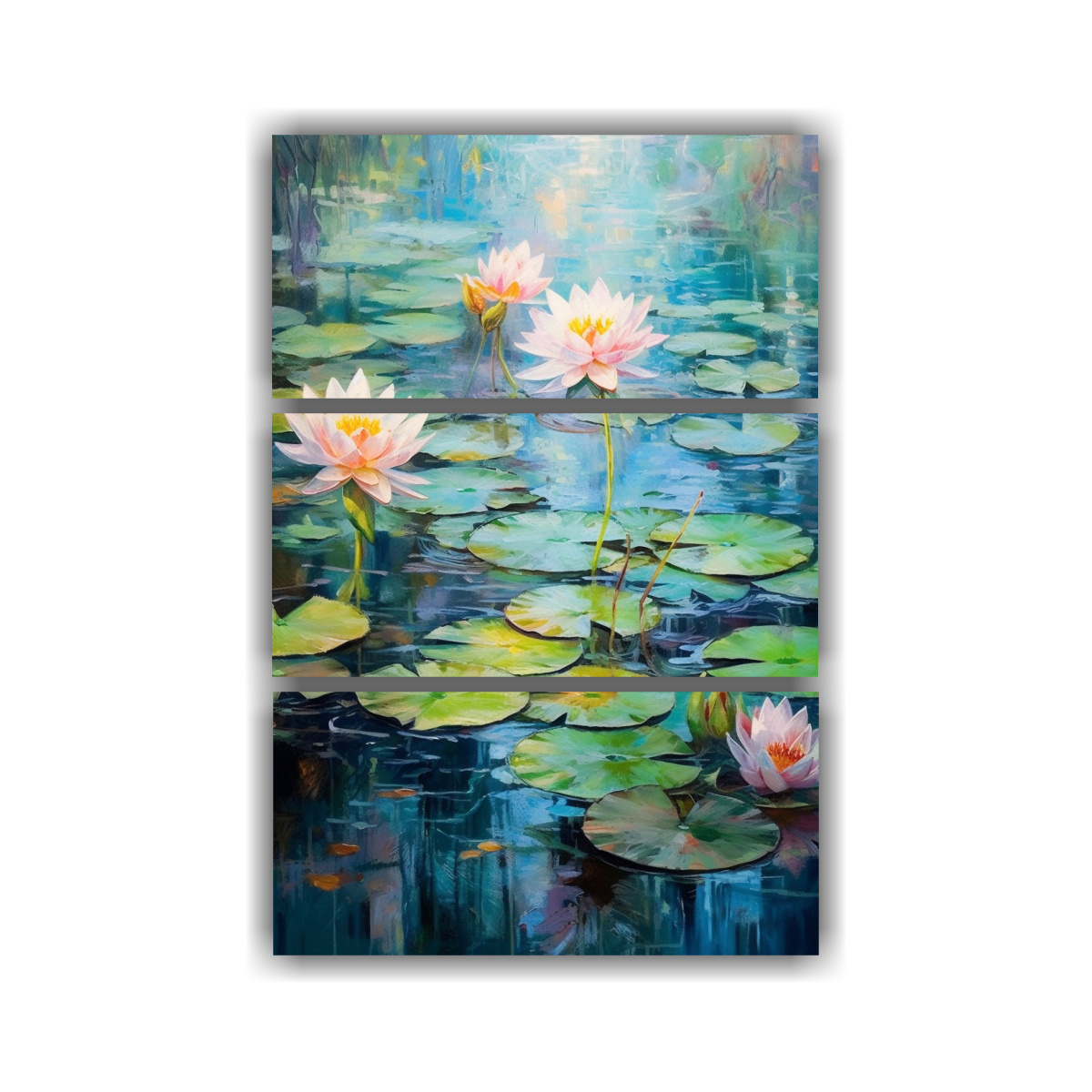 conjunto-3-cuadros-conceptual-nica-con-lotos-en-agua-so-adora-pintura-al-leo-est-tica