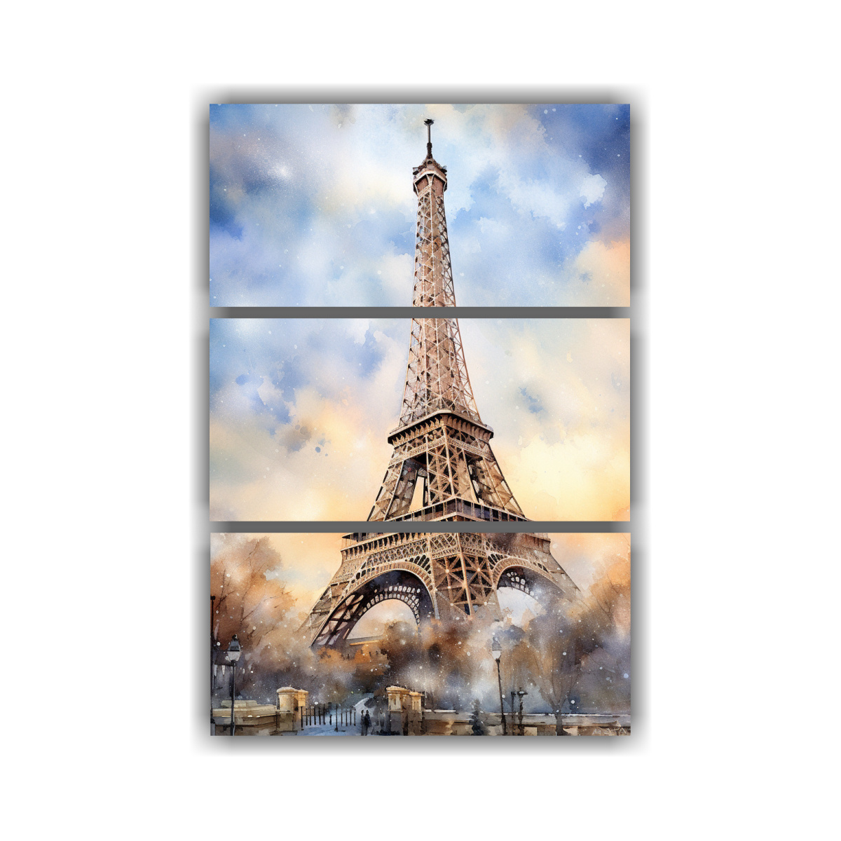 conjunto-3-lienzos-intenso-dormitorio-pintura-impresionista-de-acuarela-con-la-torre-eiffel