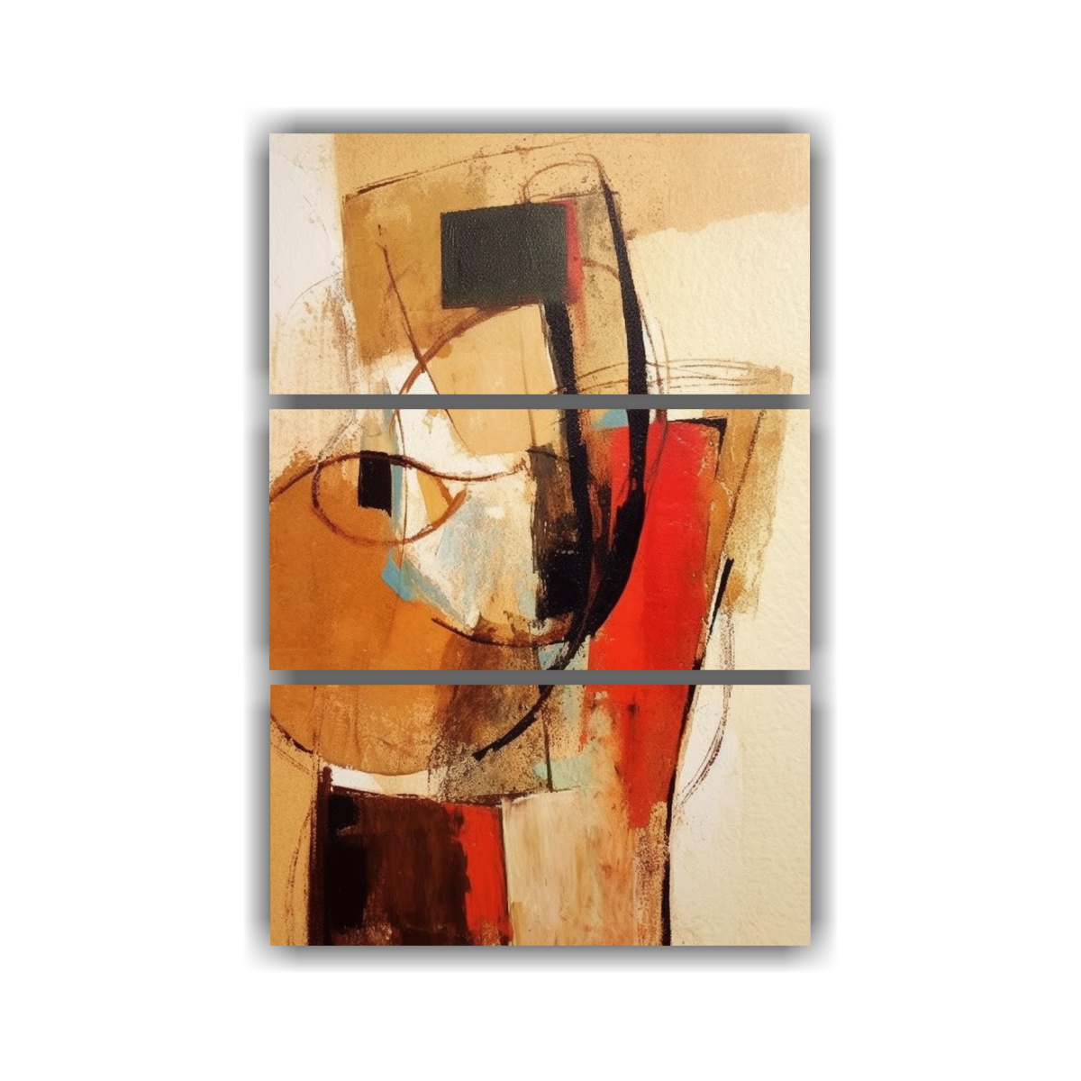 conjunto-de-3-lienzos-de-tela-movimiento-nico-con-pintura-al-leo-abstracta-de-rex-ray-y-sombras-de-modigliani