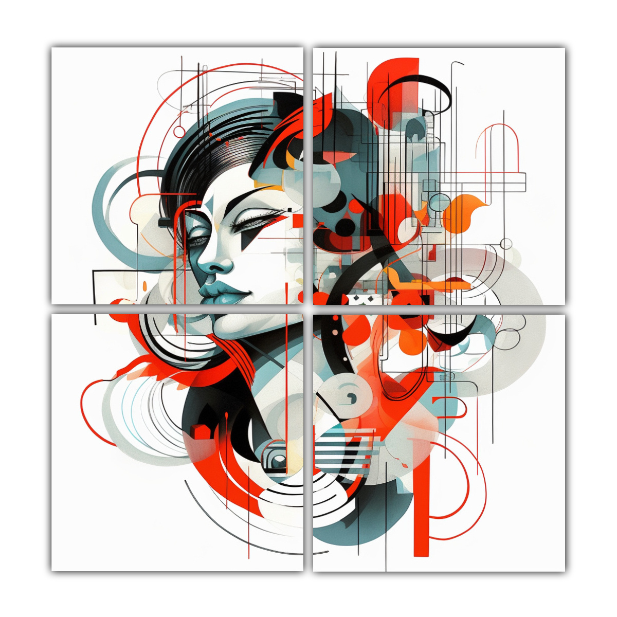 cuadriptico-abstracto-agente-doble-alta-calidad-regalo