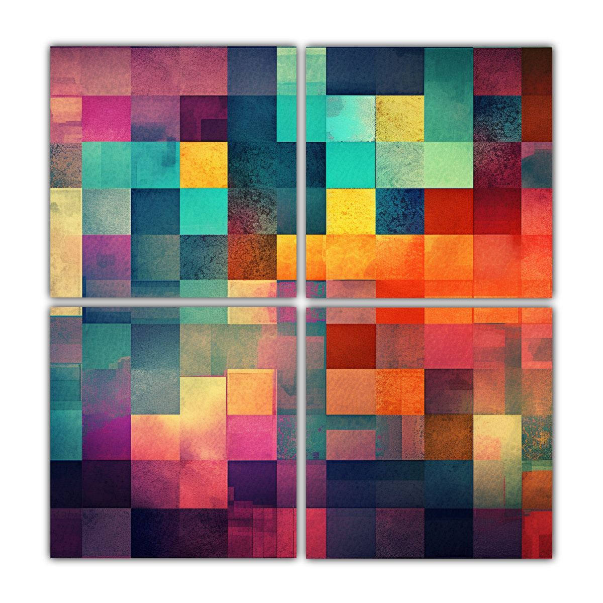 Cuadriptico Decorativo Inspirador Para Un Canva En Espacio