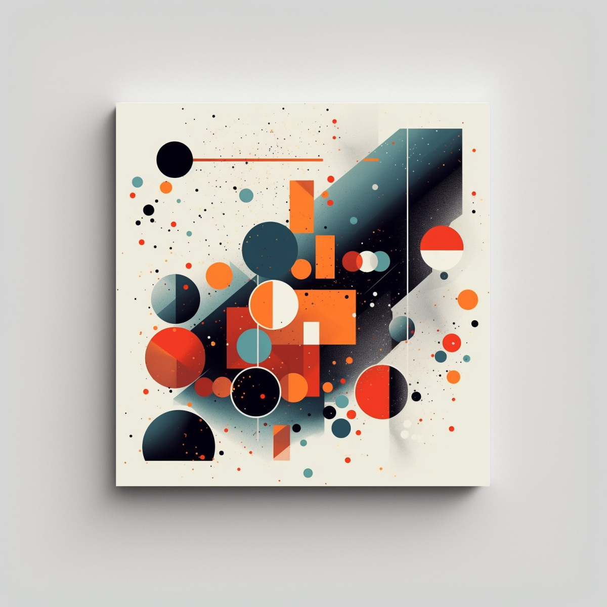 cuadro-abstracto-composici-n-plana-puntos-l-neas-pol-gonos