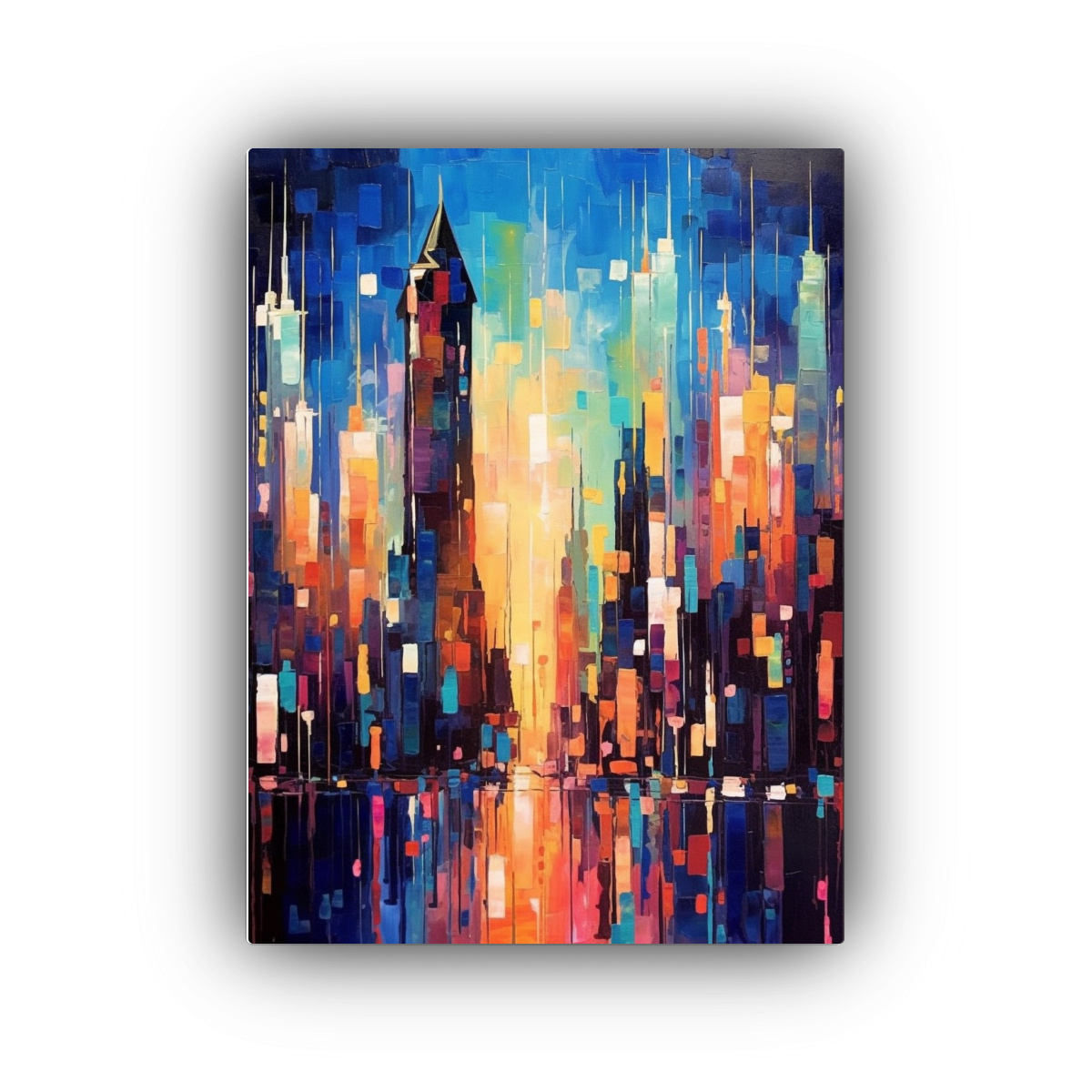 cuadro-abstracto-l-neas-finas-ciudad-nocturna