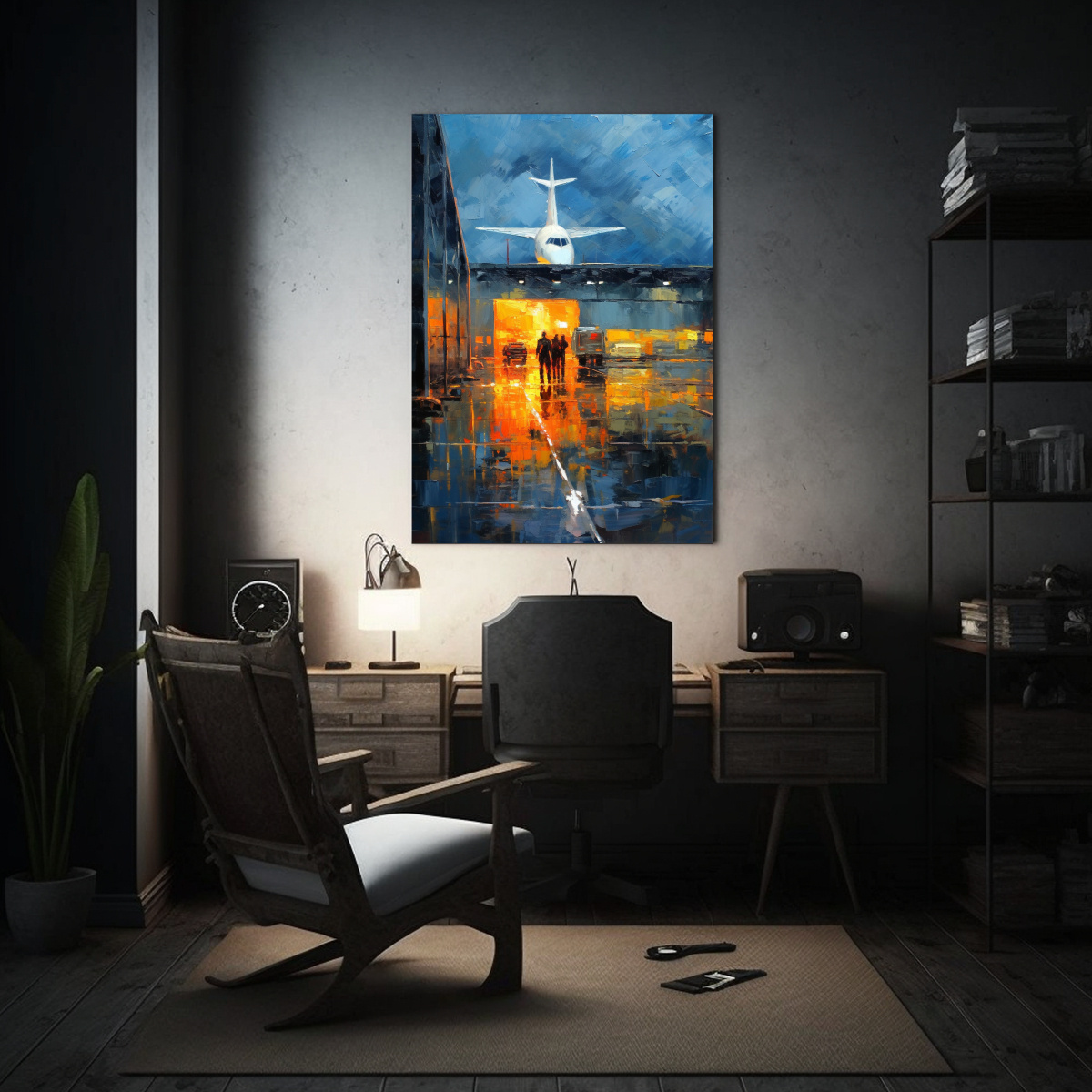 cuadro-arte-pared-fotograf-a-escenario-luces-de-la-calle-en-asfalto-1