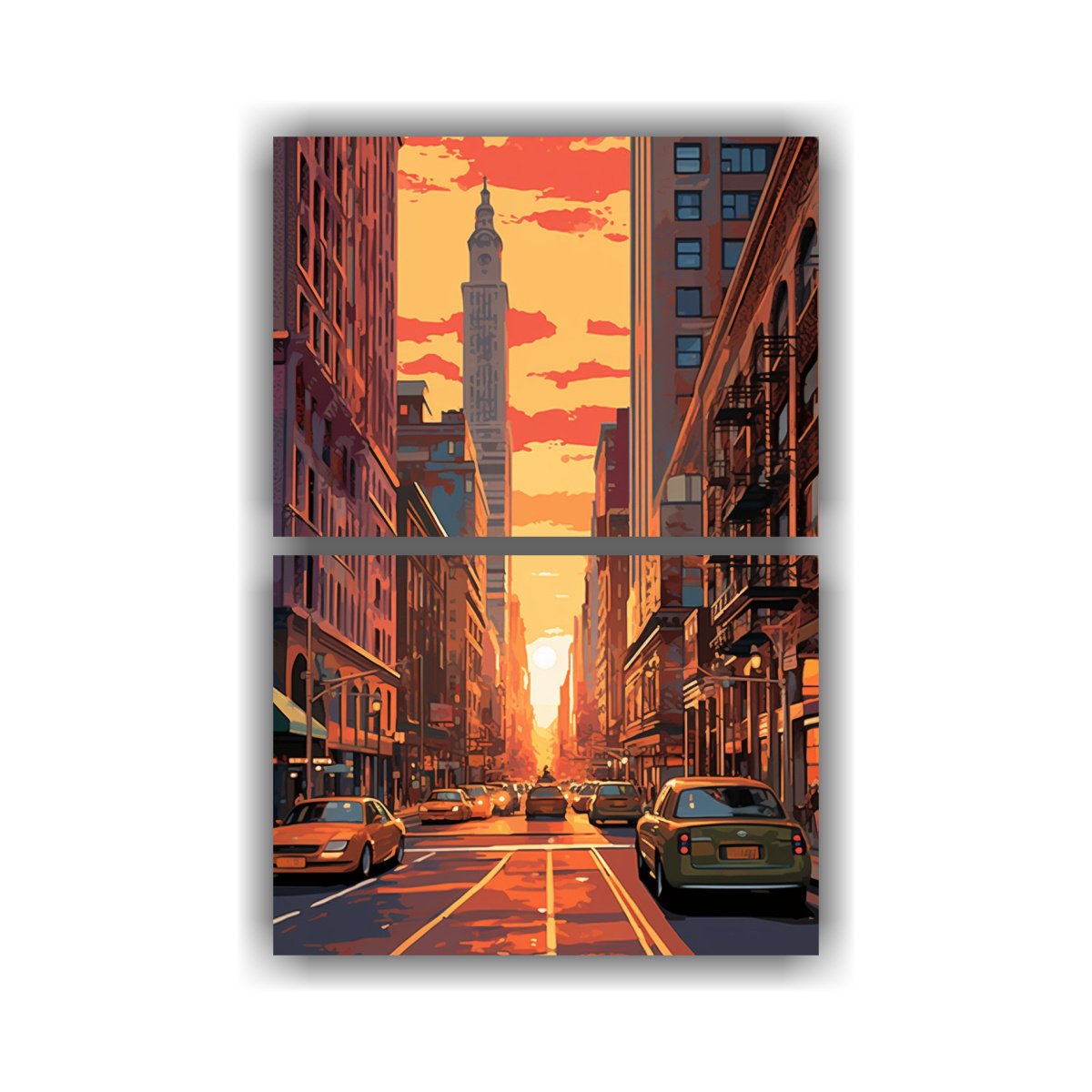 cuadro-creativa-ny-calle-viaje-escena-pintura-canvas-por-tim-woods-i