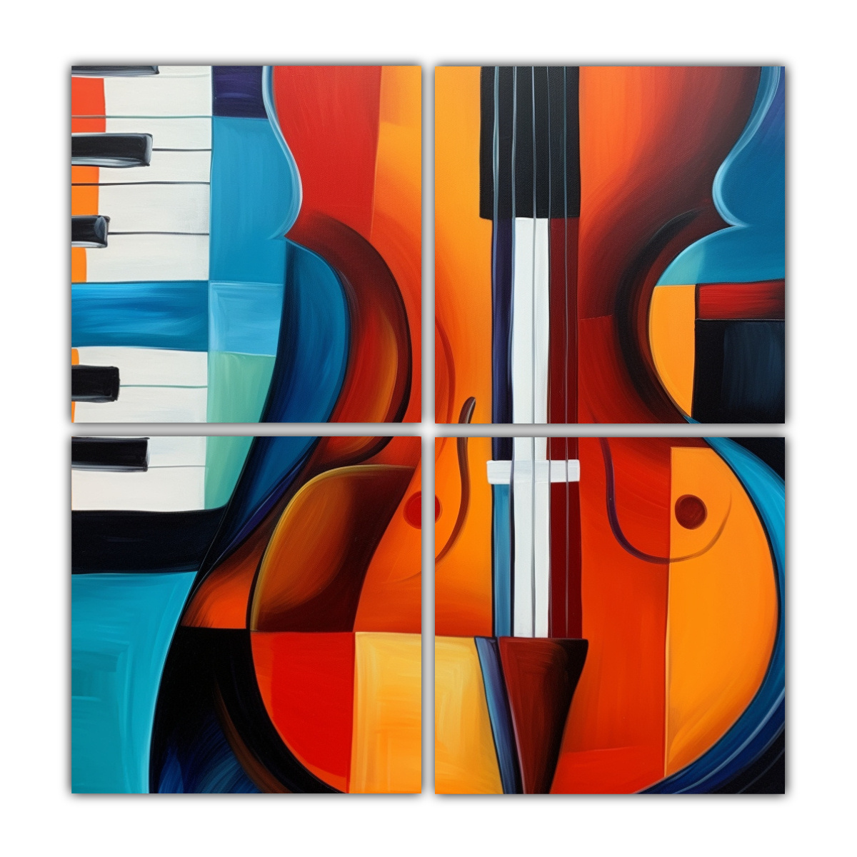 cuadro-de-arte-moderno-dragon-reflectante-cuatro-composici-n