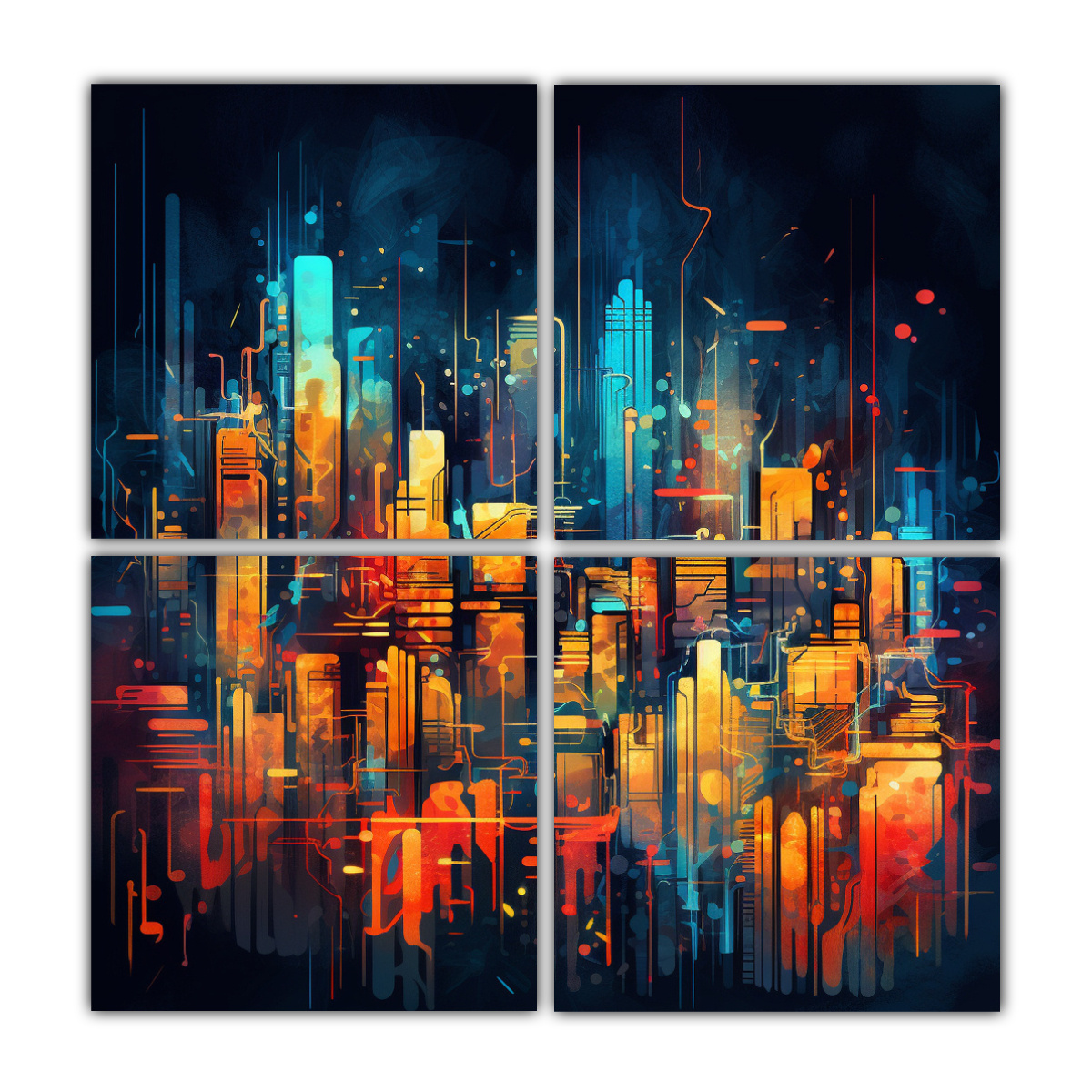 cuadro-de-decoraci-n-abstracta-que-representa-la-evoluci-n-de-una-gran-ciudad