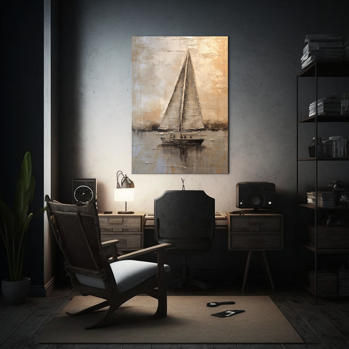 cuadro-de-decoraci-n-movimiento-escena-velero-navegando-en-la-tela-de-canva-1