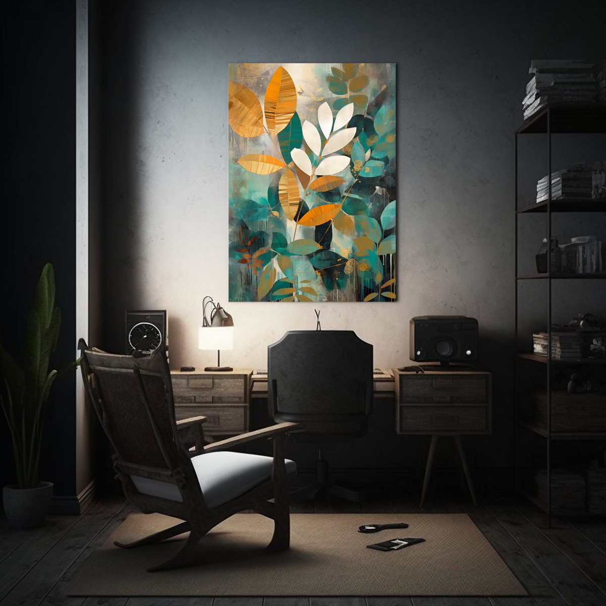 cuadro-de-hojas-tropicales-para-decoraci-n-de-comedor-1