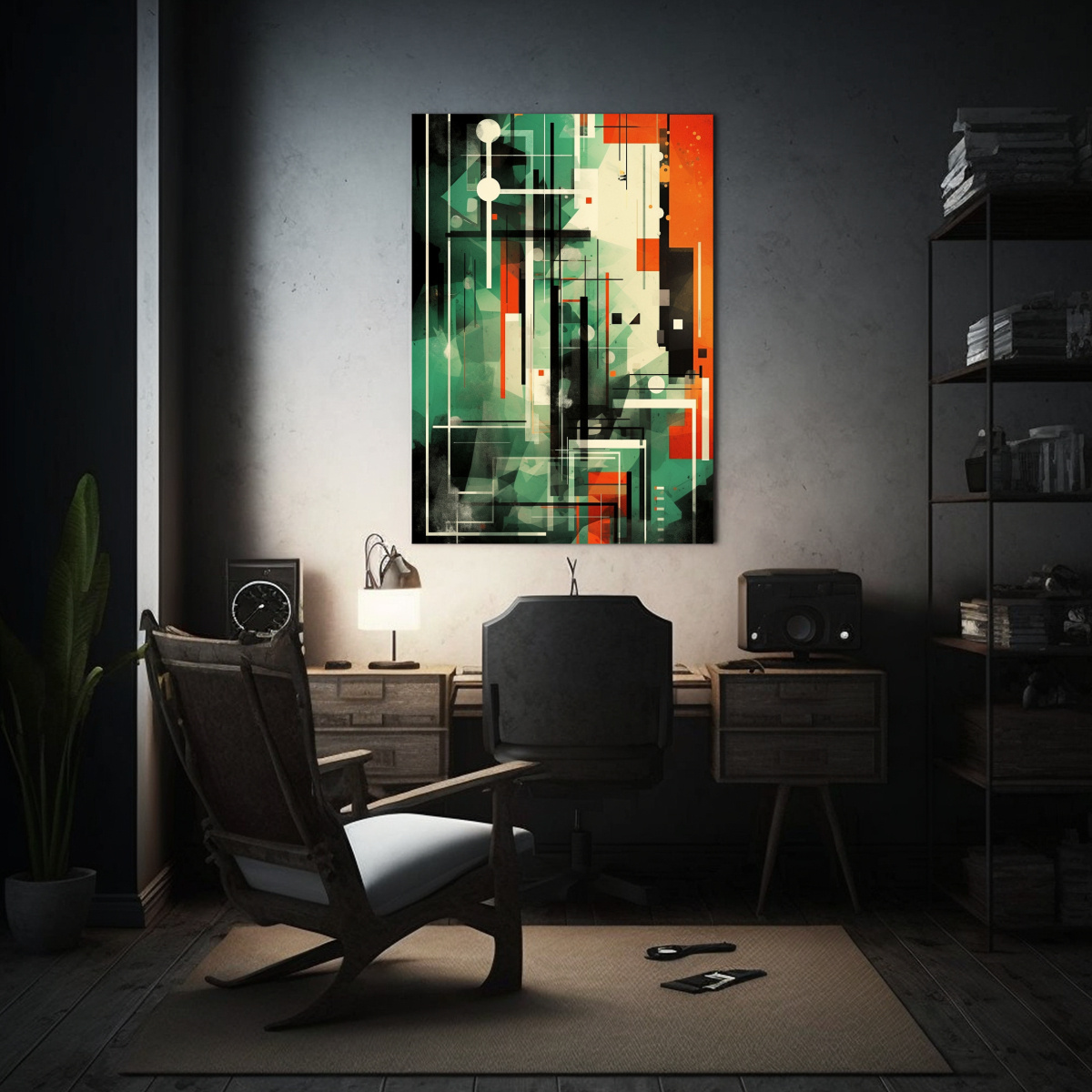 cuadro-de-imagen-m-gica-estilo-bauhaus-en-lienzo-mezclado-con-graffiti-color-verde-1