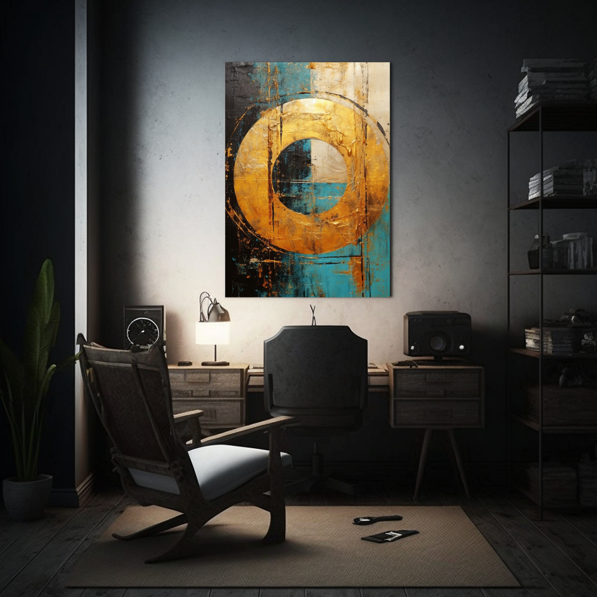 cuadro-de-tela-con-c-rculos-dorados-en-tiempo-y-espacio-concepto-brillante-1