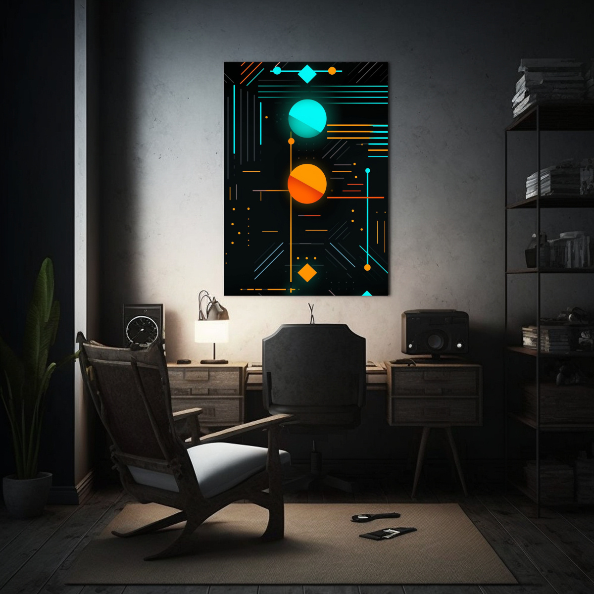 cuadro-de-tela-con-dise-o-de-movimiento-fant-stico-en-fondo-negro-1