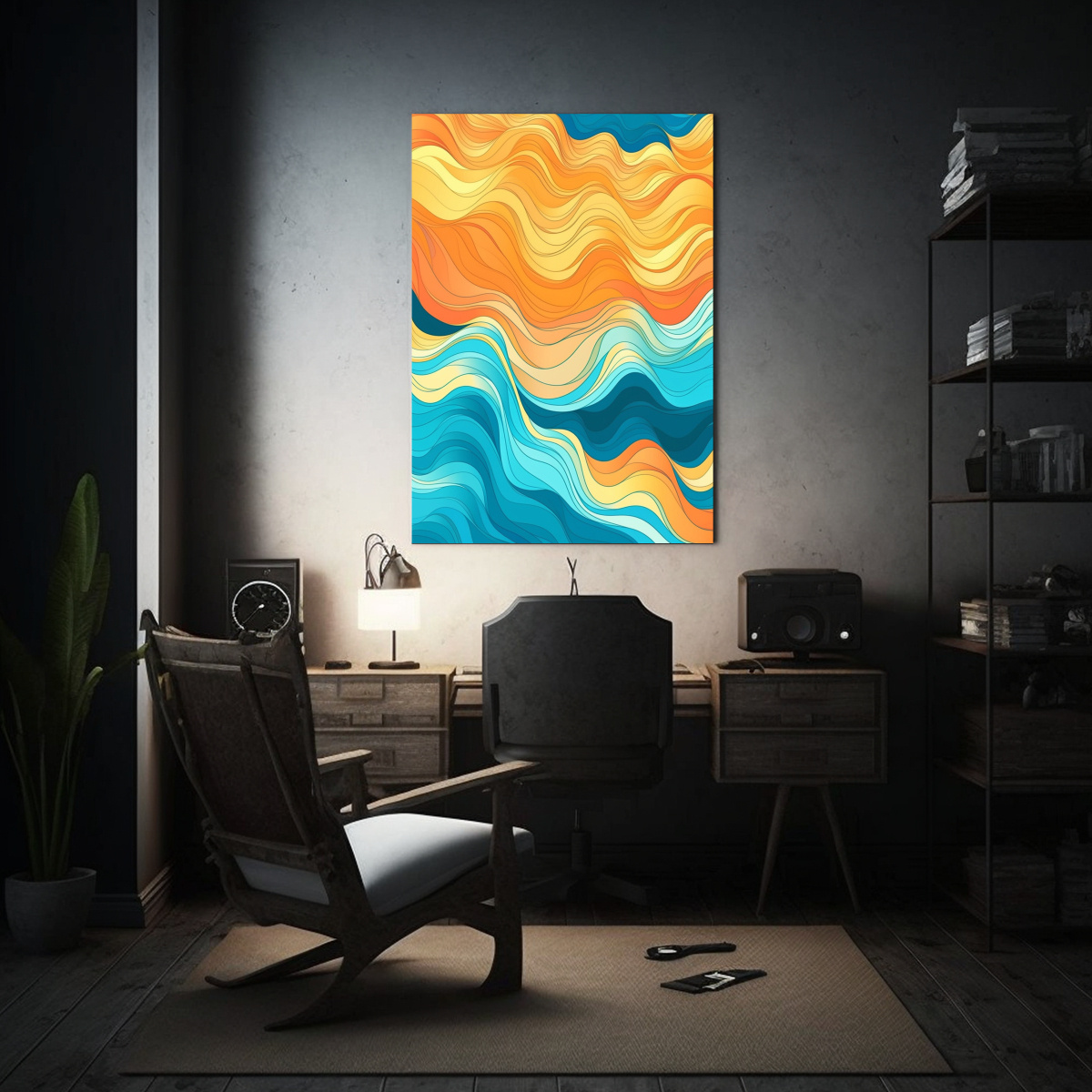 cuadro-de-tela-movimiento-sim-trico-azul-y-naranja-en-estilo-ondulado-1