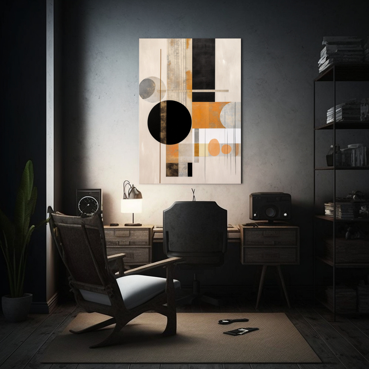 cuadro-decorativo-abstracto-vida-collage-de-dos-c-rculos-en-estilo-oscuro-1