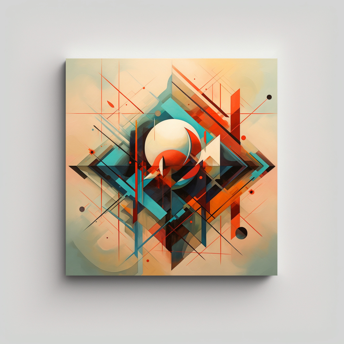 Mural de cuadros abstracto y geométrico - kuadro –
