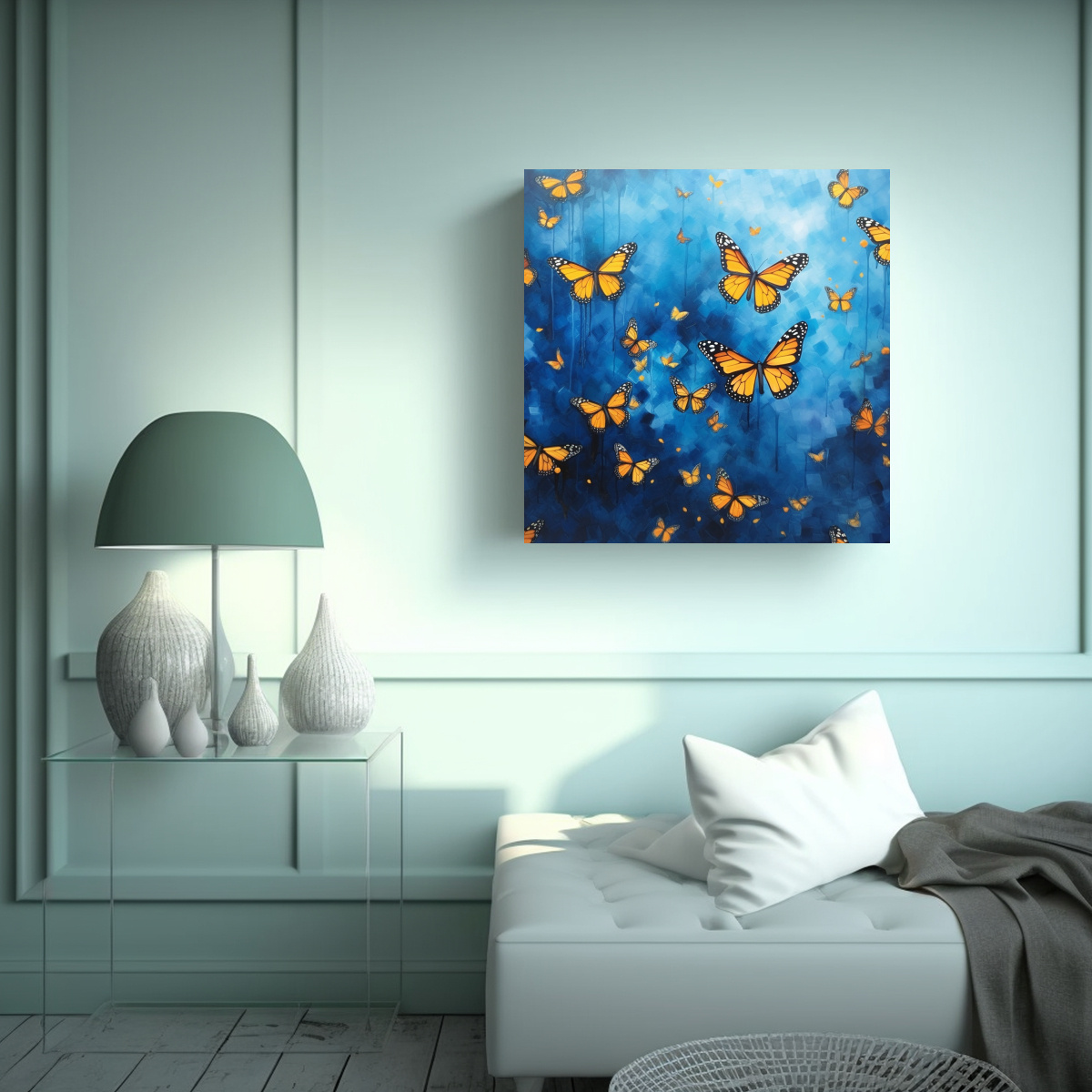 cuadro-decorativo-de-migraci-n-de-mariposas-monarch-en-acuarelas-fondo-azul-1