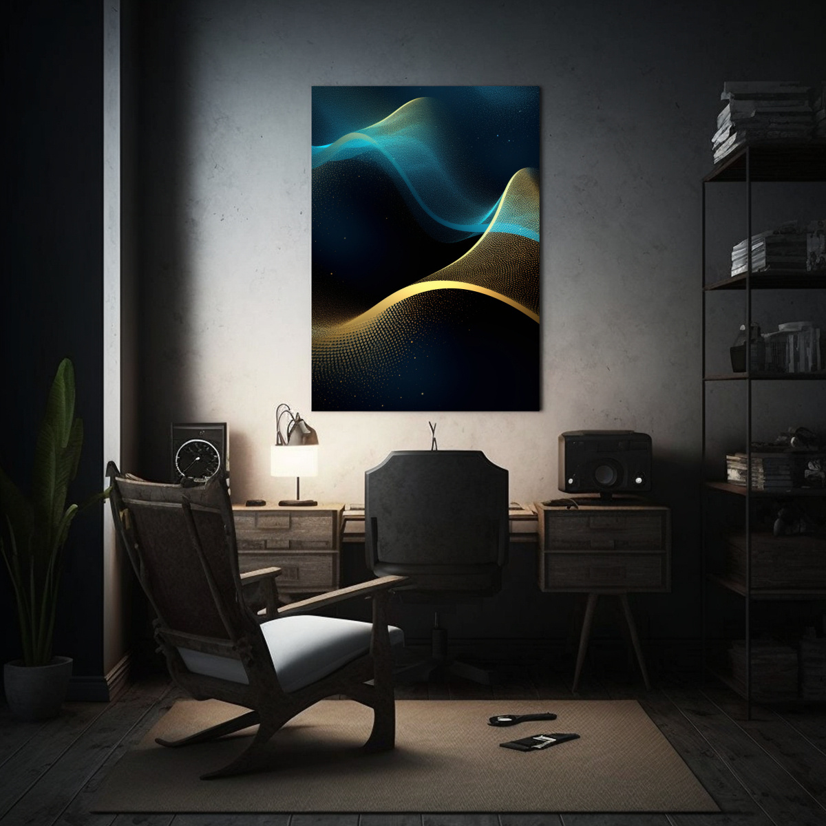 cuadro-decorativo-lienzo-poca-azul-con-decoraci-n-dorada-de-corriente-dorada-1