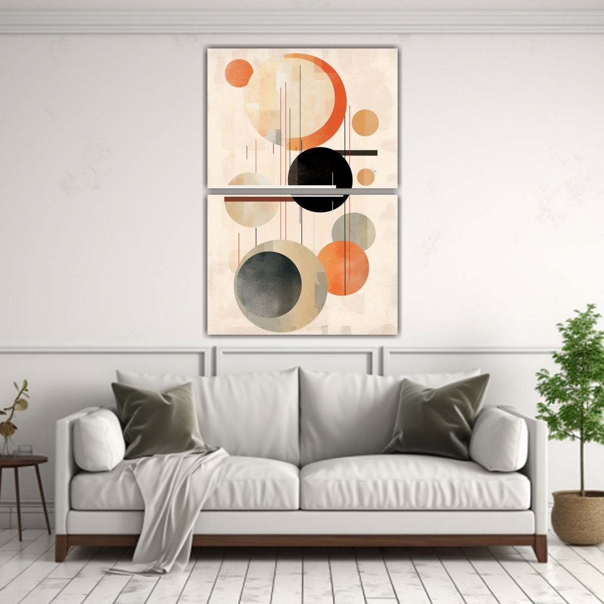 cuadro-decorativo-moderno-con-c-rculo-de-l-neas-suaves-en-naranja-1