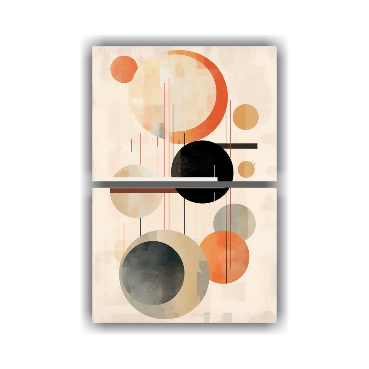 cuadro-decorativo-moderno-con-c-rculo-de-l-neas-suaves-en-naranja