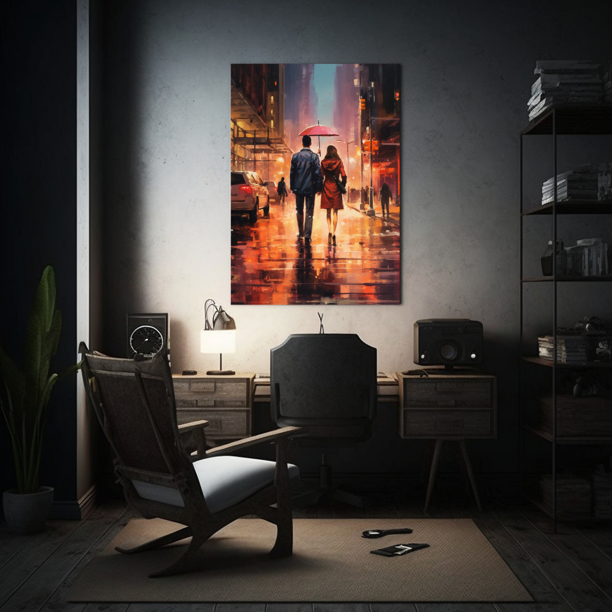 cuadro-decorativo-pareja-corriendo-de-la-mano-1