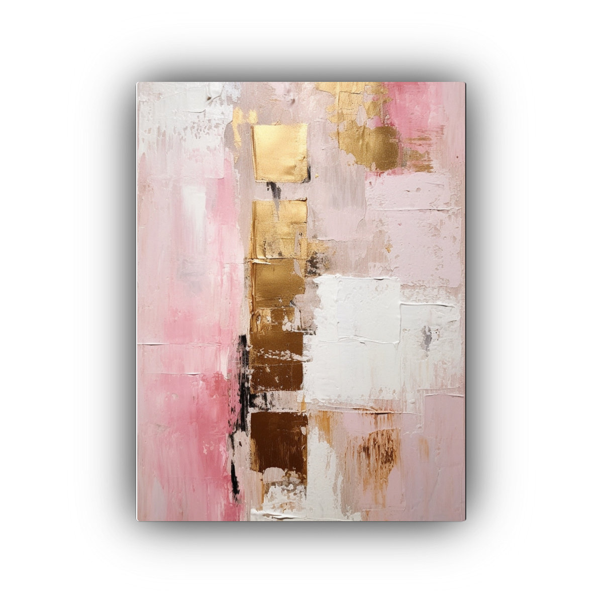 cuadro-dibujo-adorable-abstracto-en-oro-blanco-y-rosa