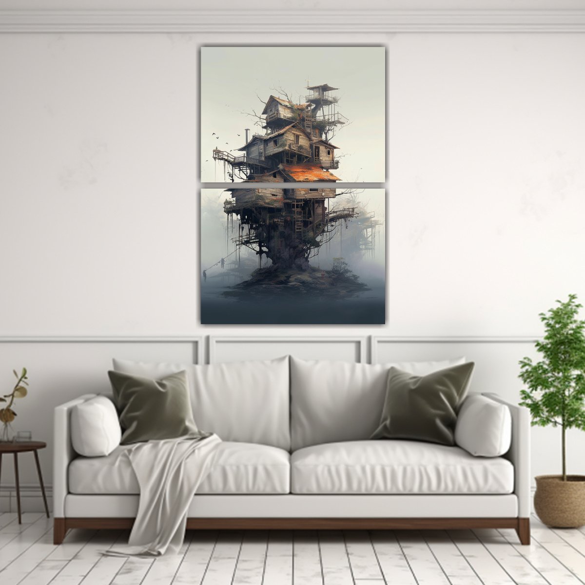 cuadro-duradero-de-casas-de-madera-en-decoraci-n-de-casa-en-el-rbol-1